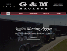 Tablet Screenshot of gmhaulers.com